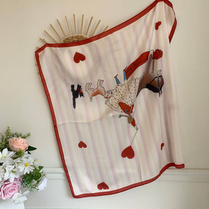 Retro Star Colorful Print Square Scarf