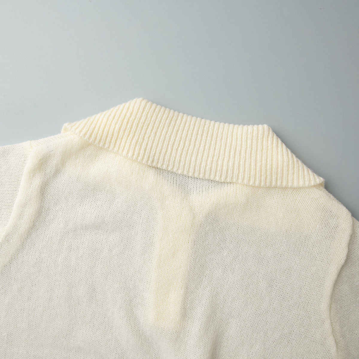 Simple Puff Sleeve Pullover Solid Knit Top