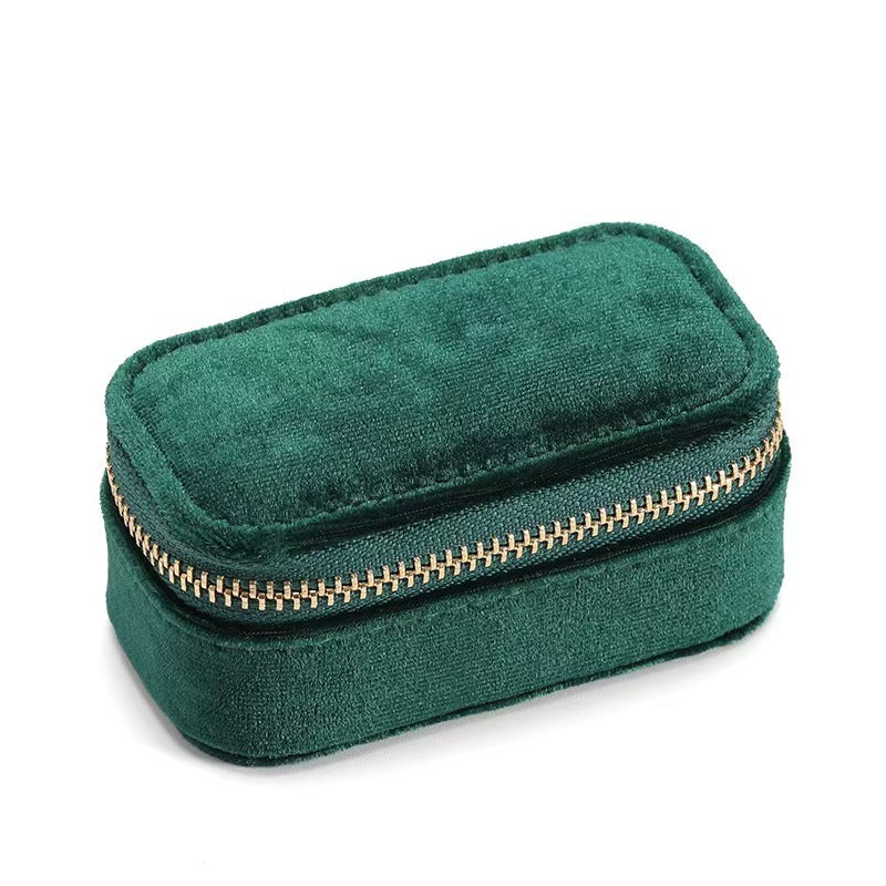 Soft Velvet Solid Color Jewelry Case