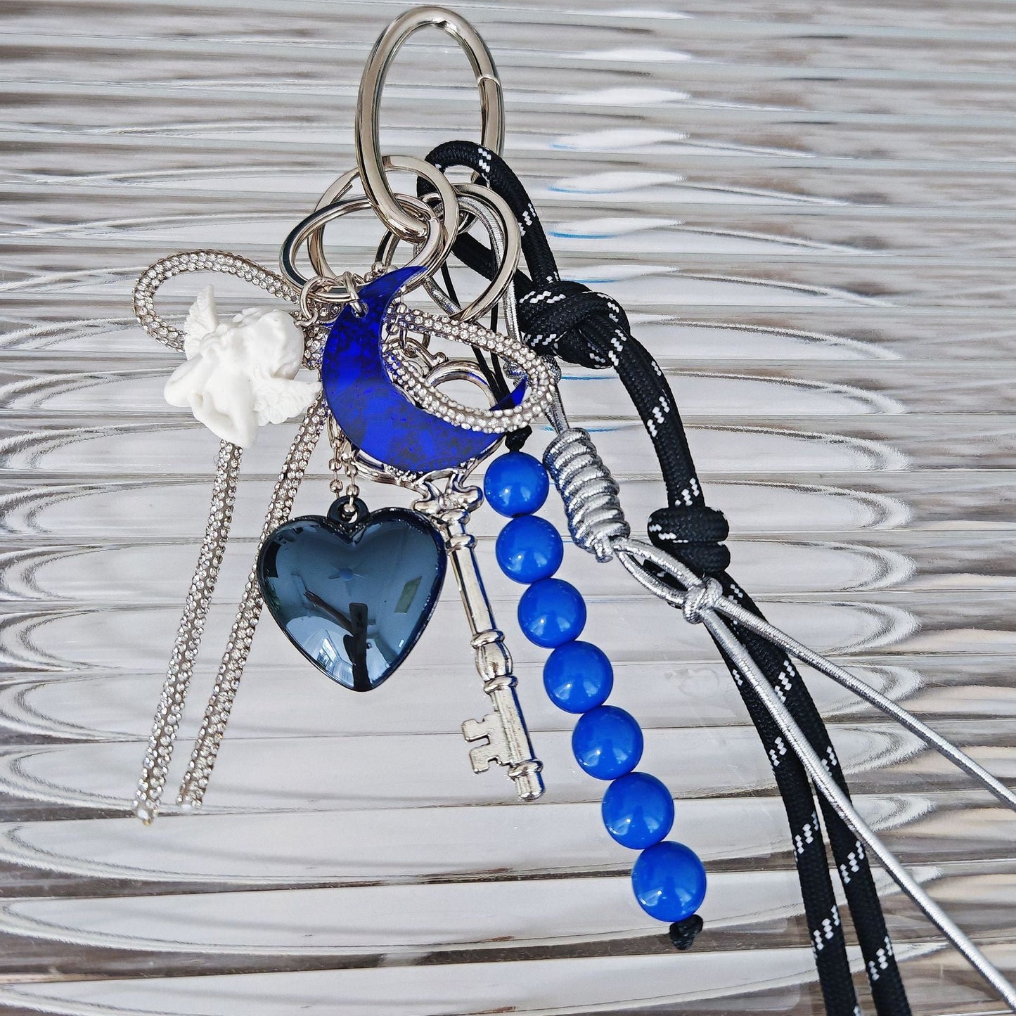 Color Block Beads Keychain Bag Charms