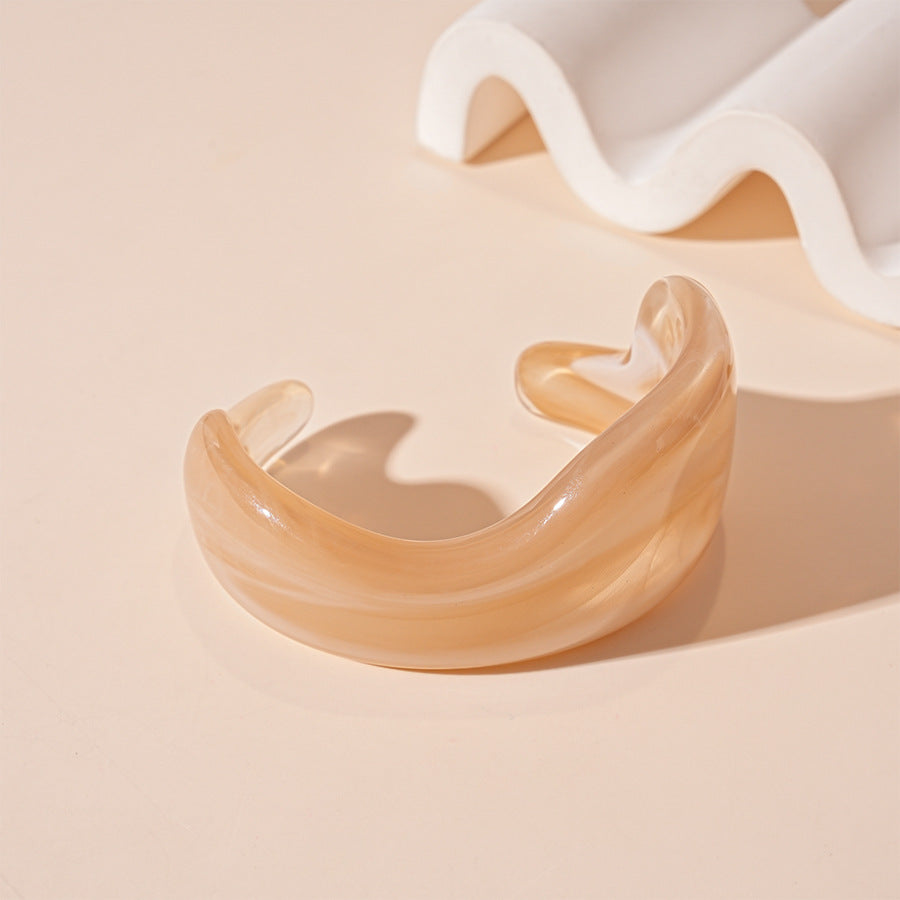 Vintage Irregular Open Acrylic Bracelets