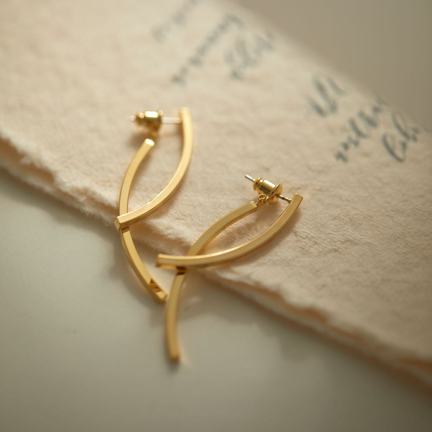 Simple Long Elegant Clip Earrings