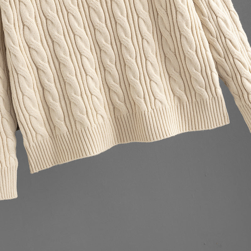 2+ Loose Twist V-Neck Knit Sets