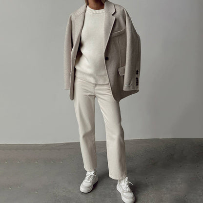 Round Neck Simple Loose Sweater