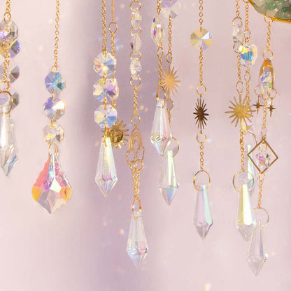 Moon Colorful Hanging Crystal Decoration