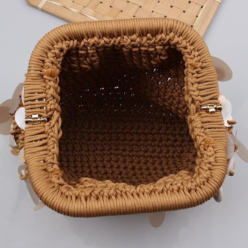 Handmade Shell Sequin Braided Bags