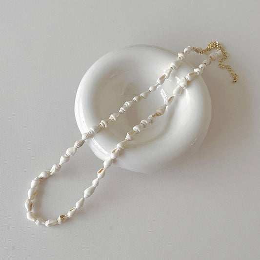Minimalist  Natural Shell Handmade Choker Necklace