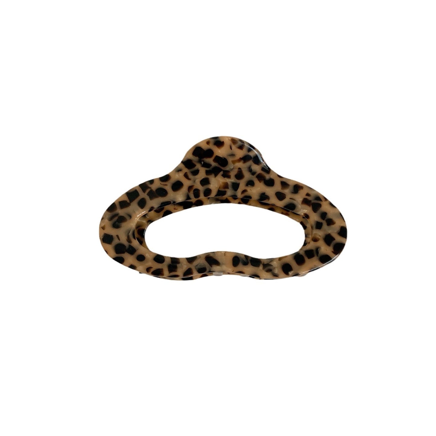 Leopard Print Hollow Geometric Acetate Hair Claw