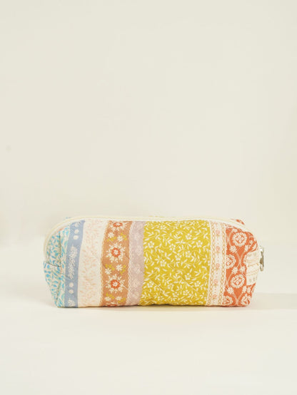 Butterfly Floral Print Puffer Make Up Bag