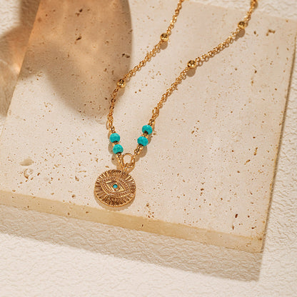 Vintage Eyes Turquoise Necklace