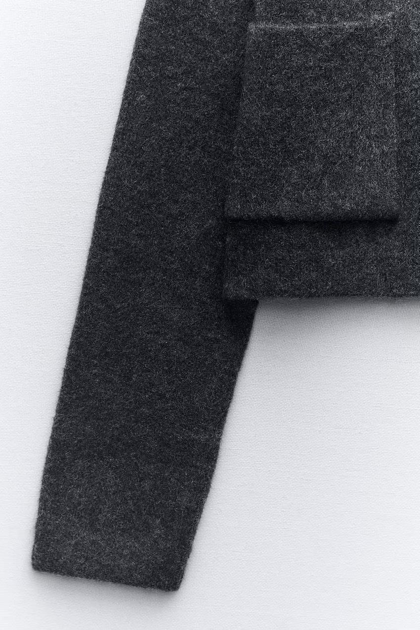 Simple Long Sleeve Knit Cropped Cardigan With Pockets