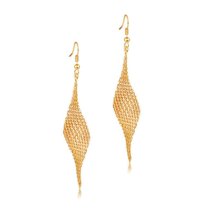 Tassel Hollow Out Long Drop Earrings