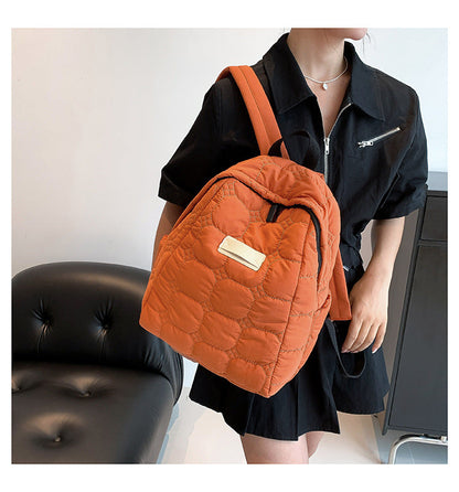 Simple Portable Casual Puffer Backpack