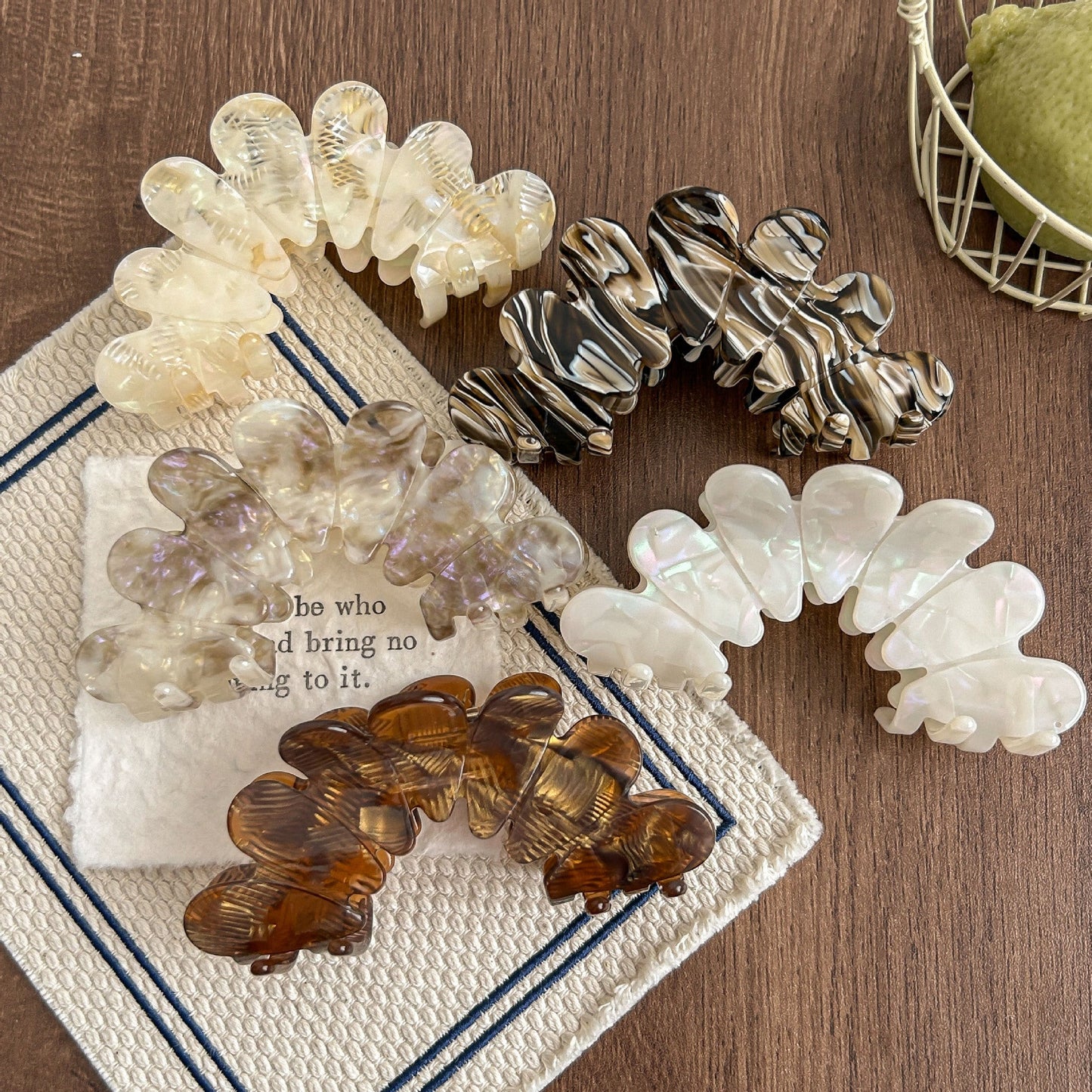 Elegant Geometric Acetate Hair Claw Clips