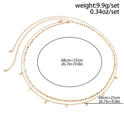 Sexy Pearl Double Layers Waist Chain