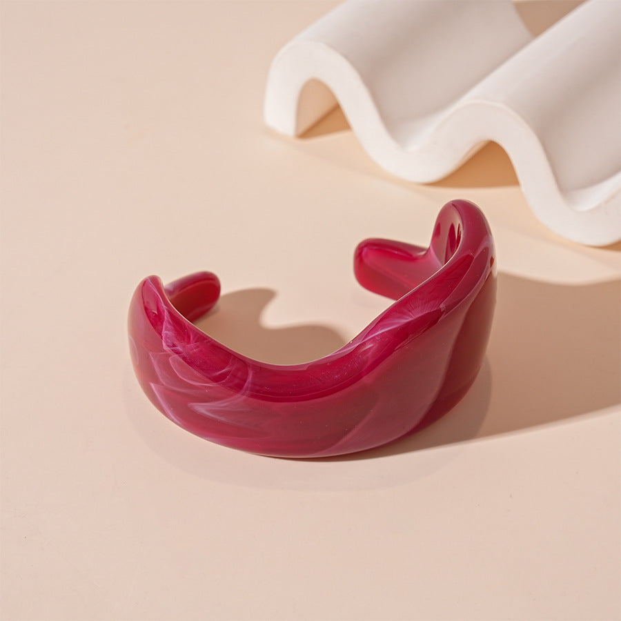 Vintage Irregular Open Acrylic Bracelets