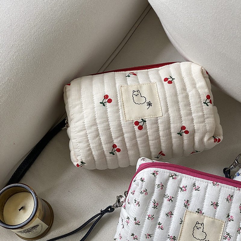 Flower Cherry Sweet Cosmetic Bag