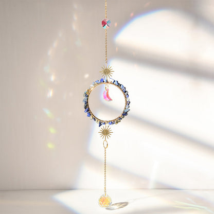 Colorful Stone Cross Crystal Home Hangings