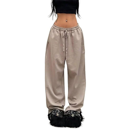 Straight Drawstring Loose Sports Pants