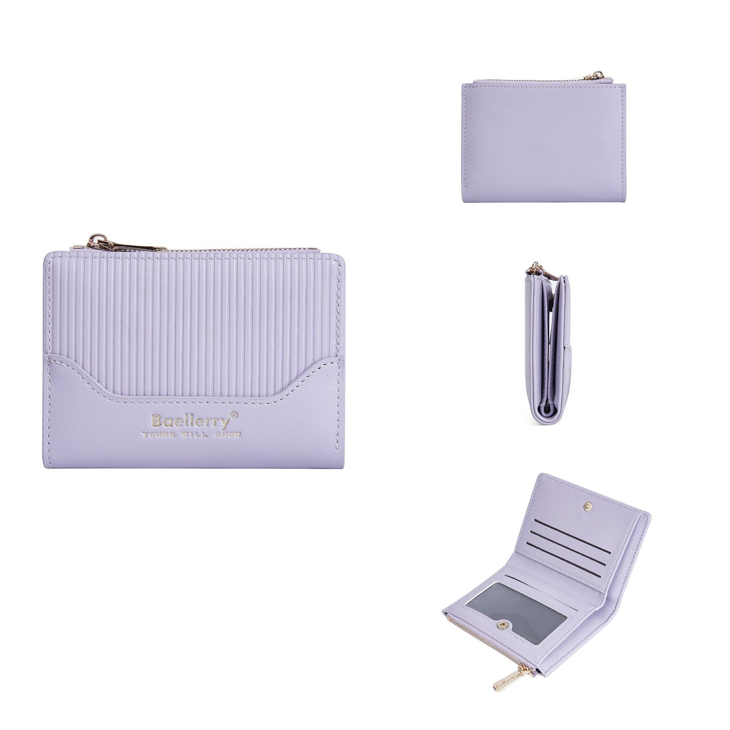 Simple Leather Splicing Card Cases Wallets