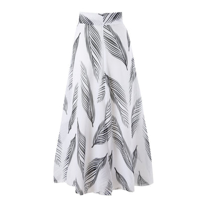 Feather Print Swimwear with Cover