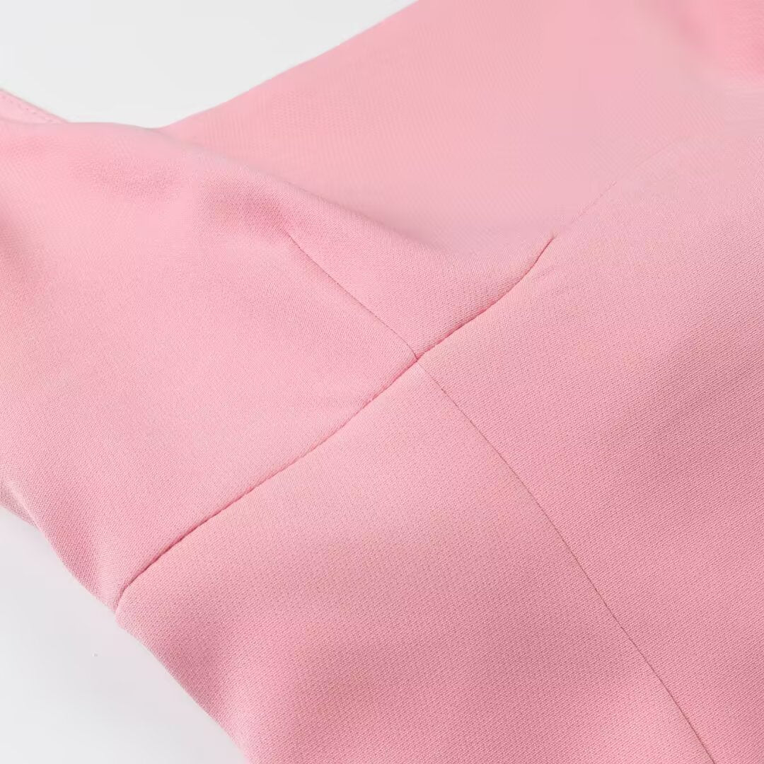 Trendy Solid Color Bowkont Back Sleeveless Top