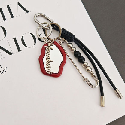 Trendy Mirror Braided Keychain Bag Charm