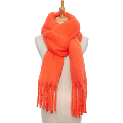 Solid Color Simple Tassel Scarves
