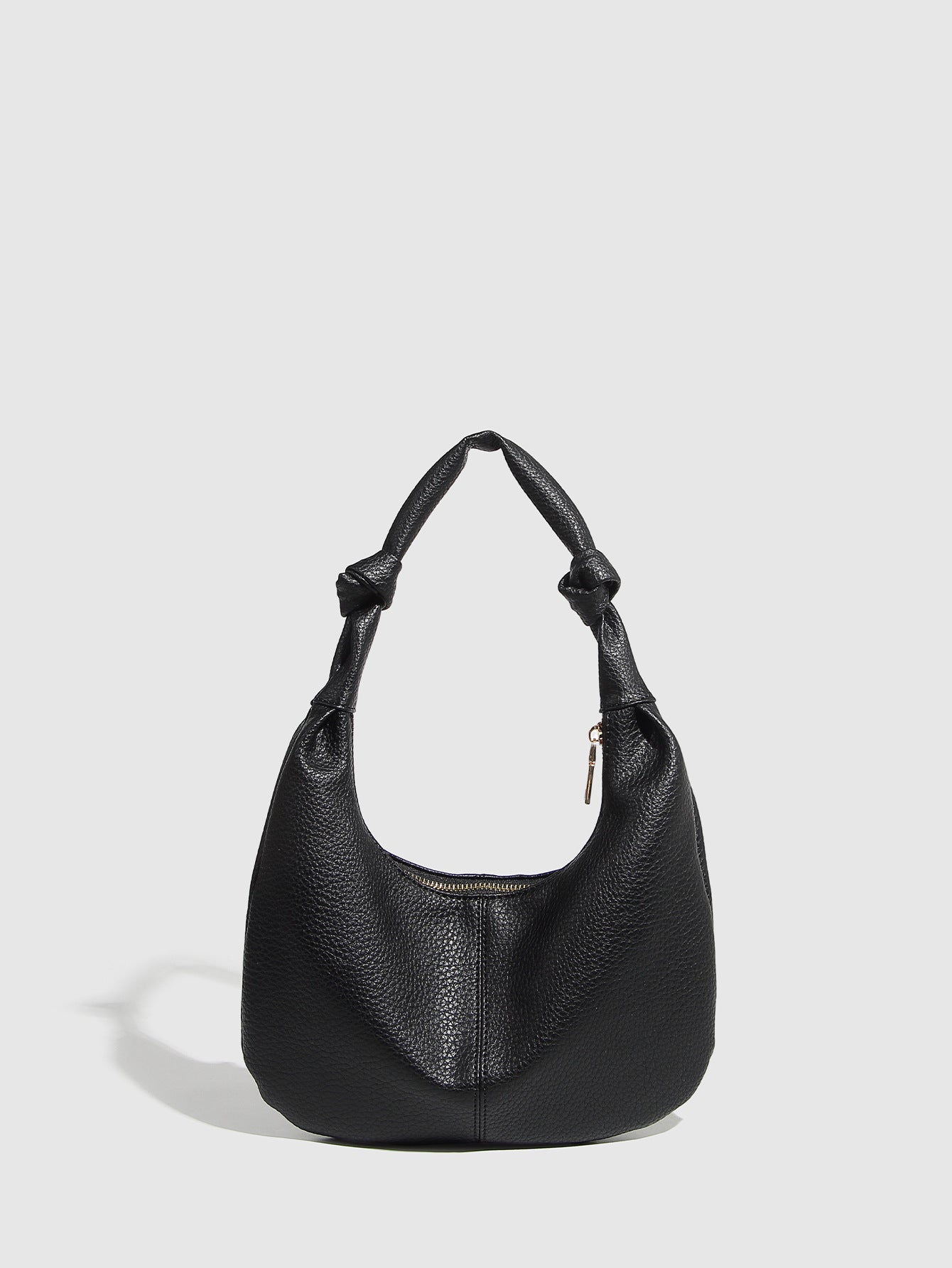 Trendy Studded Solid Color Shoulder Bag