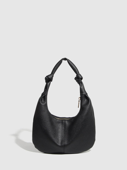 Trendy Studded Solid Color Shoulder Bag