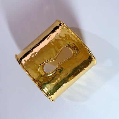 Leopard Print Wide Open Cuff Bracelet