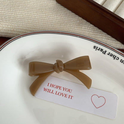 Chic Solid Color Bow Knot Hair Clip