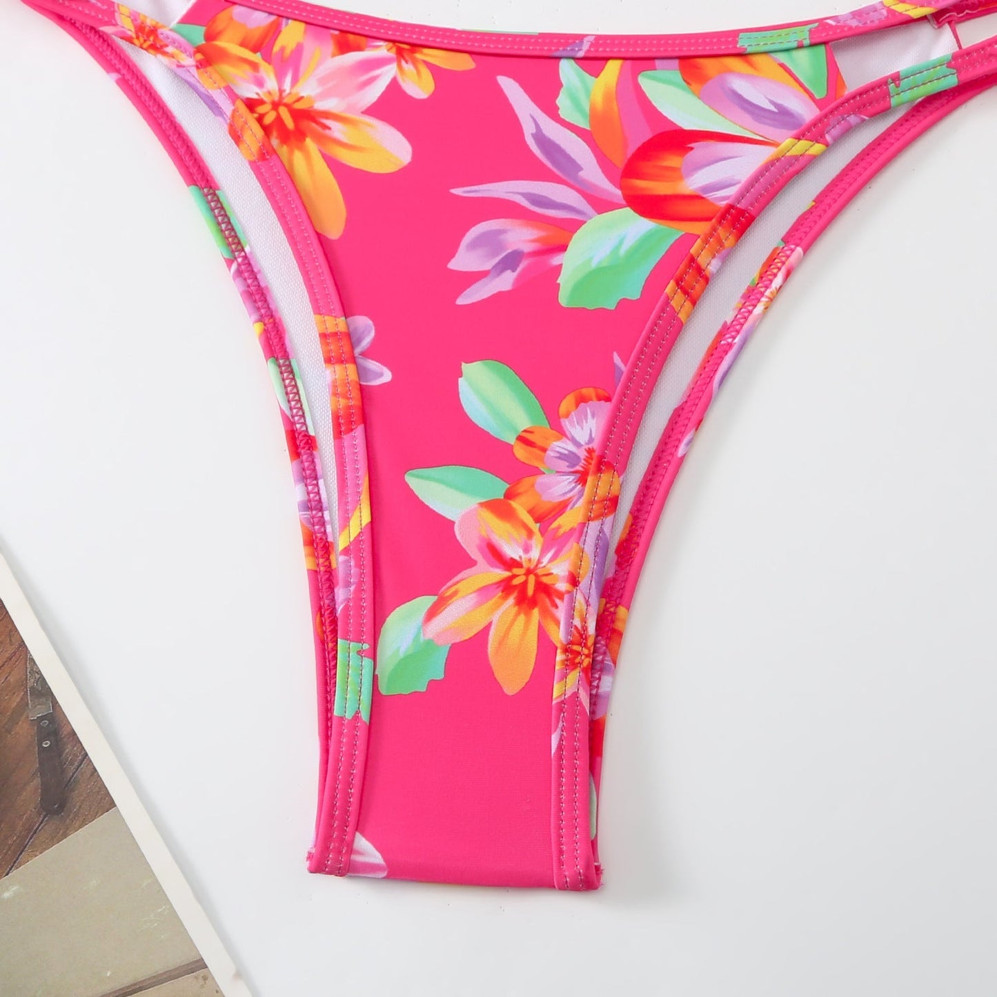 Flower Print Spaghetti Sexy Swimwear