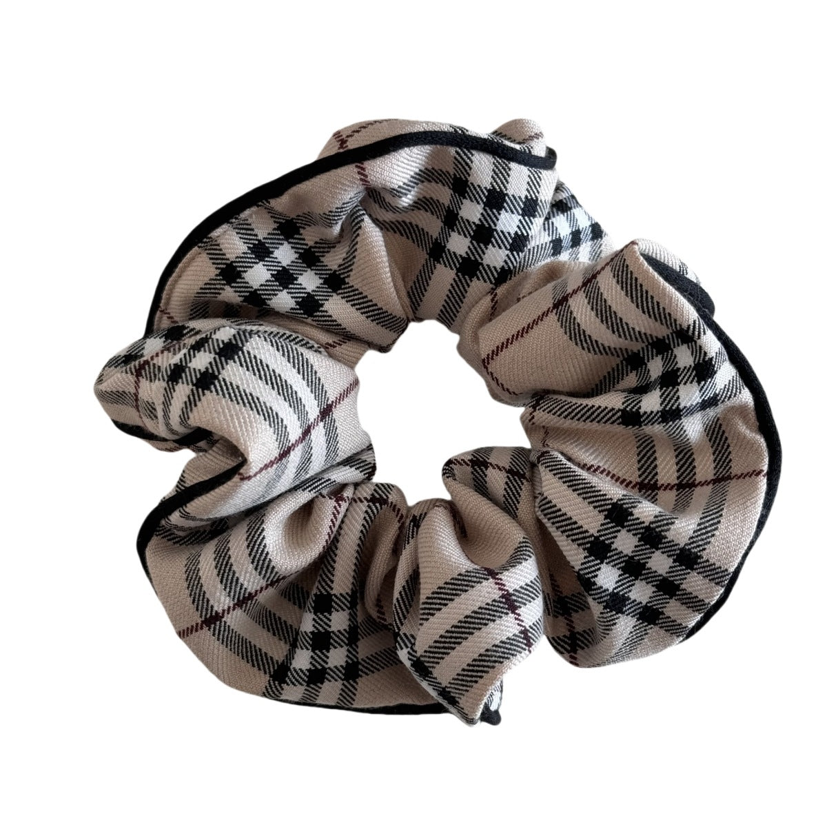 Vintage Plaid Square Elastic Hair Scrunchies
