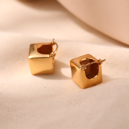 Square Shaped Simple Hoop Earrings