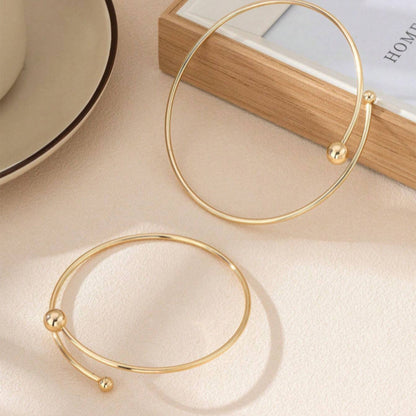 Simple Cross Ball Barcelet Arm Cuff Set
