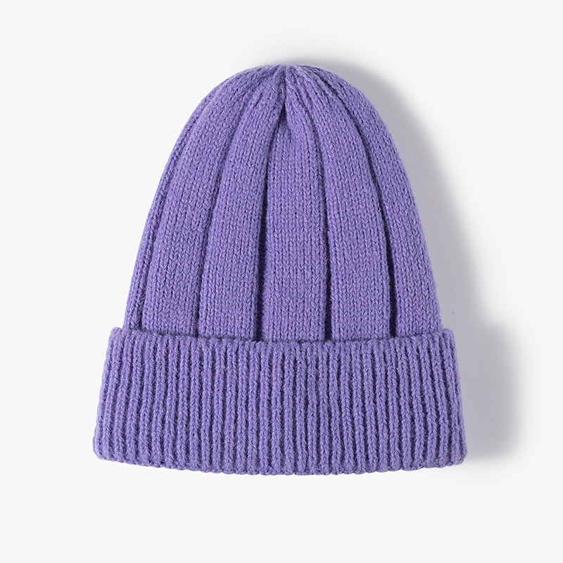 Solid Color Thick Knit Beanie
