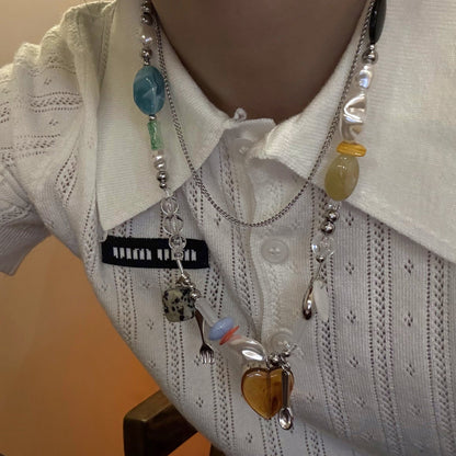 Cute Double-Layer Spicing Beaded Necklace