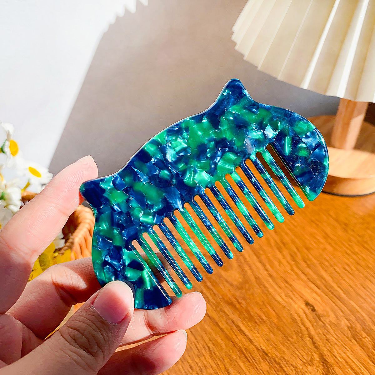 Cute Mini Cat Ear Acetate Hair Comb