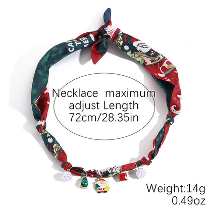 Elegant Pendant Floral Scarf Necklace