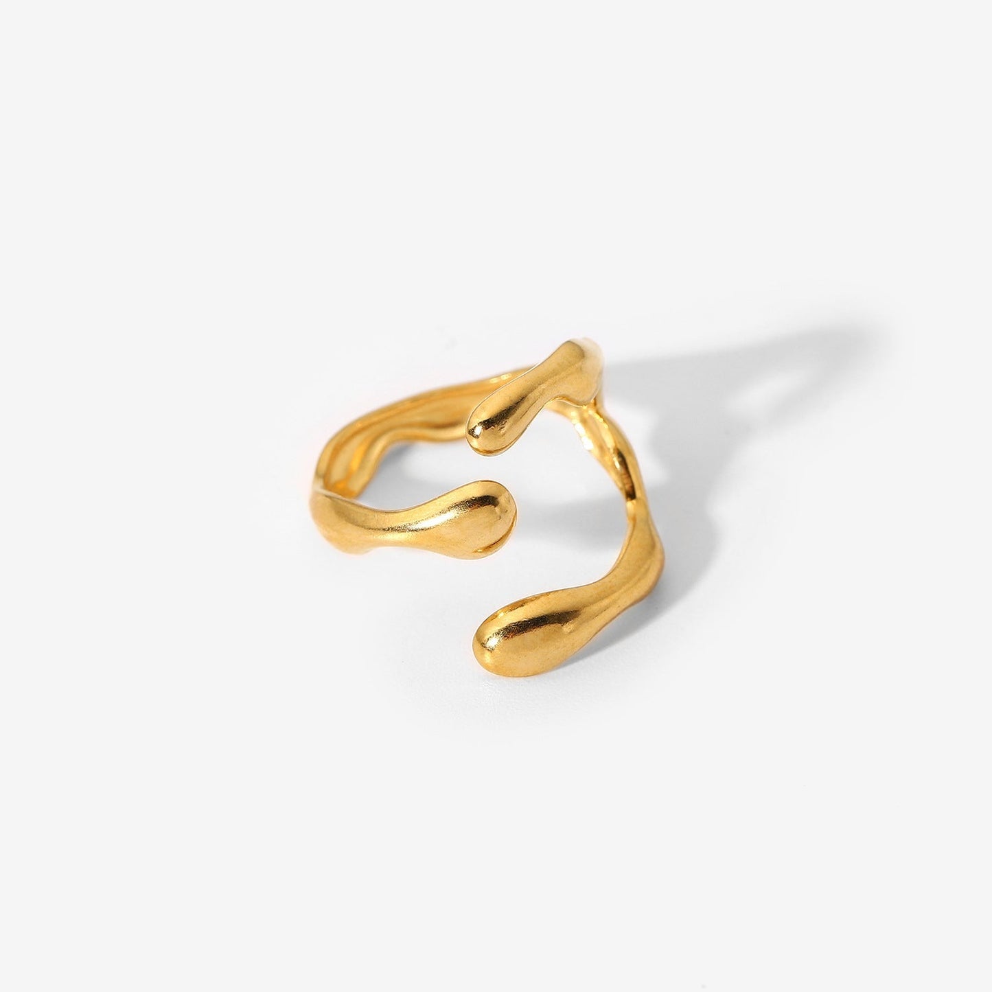 Geometric Cross Adjustable Ring