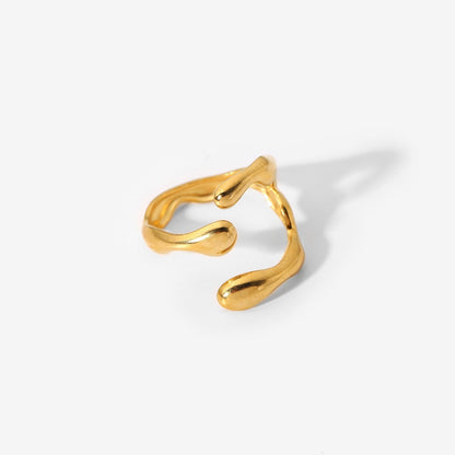 Geometric Cross Adjustable Ring