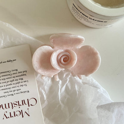 Cute Color Block Camellia Acetate Hair Claw