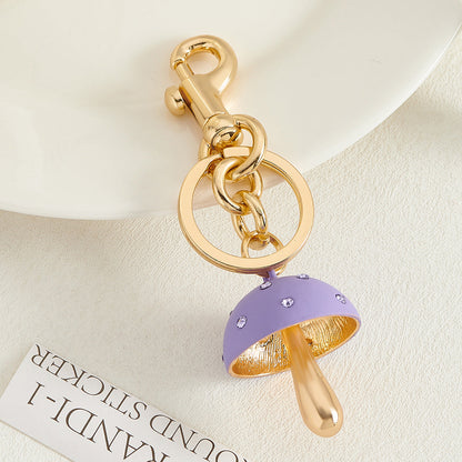Cute Metal Mushroom Keychain Bag Charms