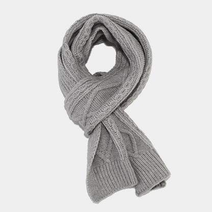 Solid Color Twist Simple Knit Hat & Scarf Sets