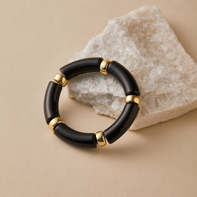 Color Block Irregular Acrylic Bracetets