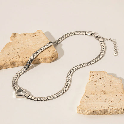 Hellow Out Heart Shade Pendant Necklace