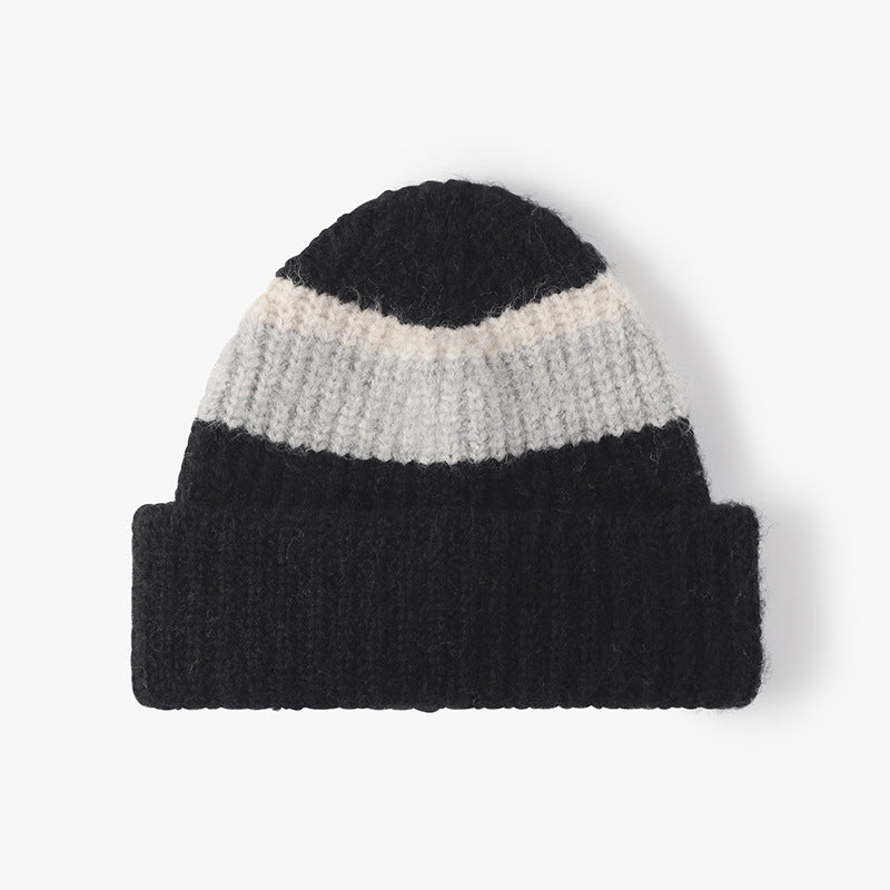 Winter Thicken Cuff Knit Wool Beanie
