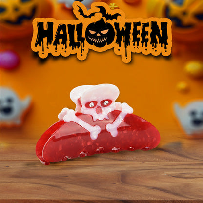 Halloween Skeleton Skull Acetate Hair Claw