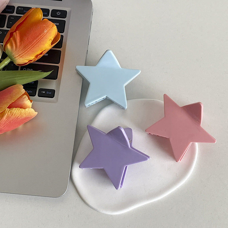 Colorful Cute Solid Color Star Hair Claws